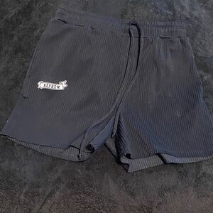 Black Nephew Ribbed Shorts